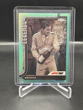 2025 Topps Chrome Formula 1 - F1 Legends Ayrton Senna #162 Aqua Refractor /199