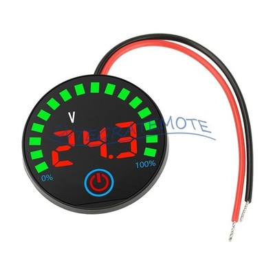 DC7-55V Acid/Li-ion LED Indicator Volt & Battery Level Display Power-Off Memory