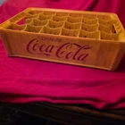 Vintage Yellow Plastic Coca-Cola Coke Bottle Crate from Mexico