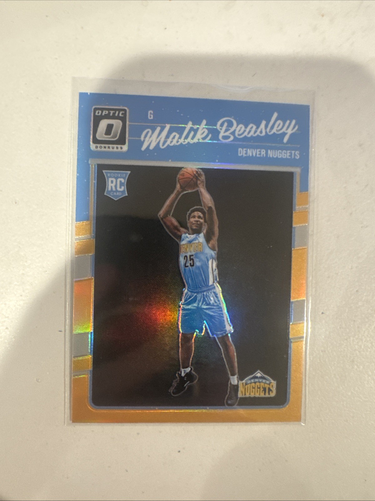 2016-17 Panini Donruss Optic - Malik Beasley #166 Orange Prizm /199 (RC) #454