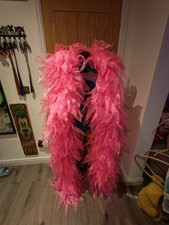 Pink flame Organza Boa Drag Queen - Burlesque - Pride