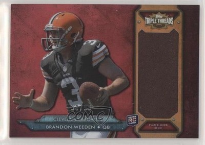 2012 Topps Triple Threads Rookie Jumbo Relic /99 Brandon Weeden #TTRJR-8 RC 1b8