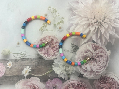 Roxanne Assoulin Rainbow Hoop Earrings