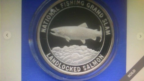 North American Fishing Club Grand Slam Landlocked Salmon .999 1oz. Silver Proof