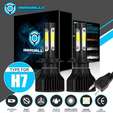 4-sides H7 LED Headlight Kit 2400W Hi/Lo Bulb 6500K for Honda CBR 600RR 2003-17