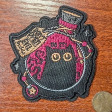 Funny Cat Patch Evil Kitty Inside Bottle Animal Humor Embroidered Iron On 3"