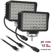 6 Inch LED Tractor Work Light Bar, 80W Flood Light,12v 24v