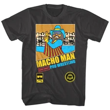 Macho Man Randy Savage T-Shirt Pro Wrestling Pixel 8Bit Gaming WWE Legend Tee