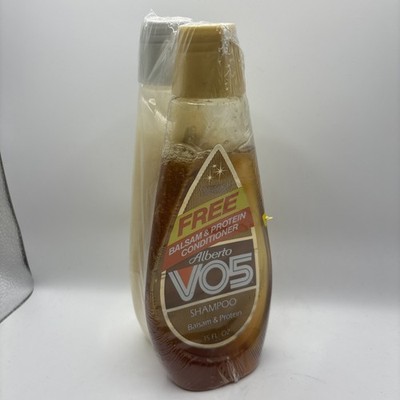 Vtg Alberto VO5 Balsam & Protein Shampoo Conditioner Discontinued 15 Oz 1987 NEW