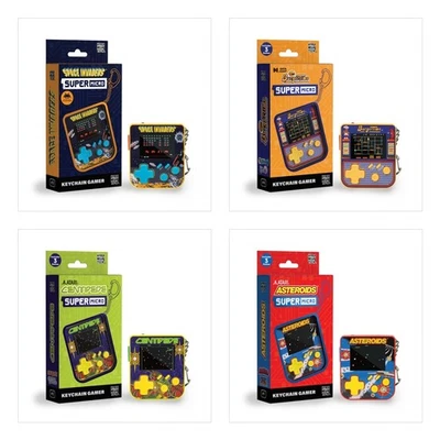 BLAZE ENTERTAINMENT Blaze Super Micro Keychain Game Set Space Invaders Centipede Asteroids Burger
