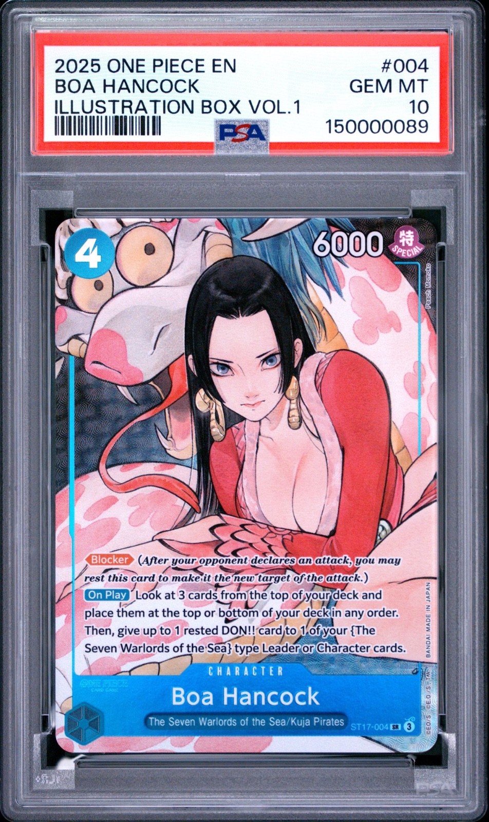 One Piece En Boa Hancock Illustration Box Volume 1 ST17-004 PSA 10 Gem Mint