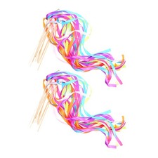 20 Pcs Wands for Wedding Decorative Streamer Ribbon Stick