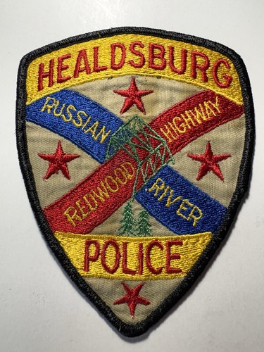 Healdsburg California Police Patch ~ Vintage