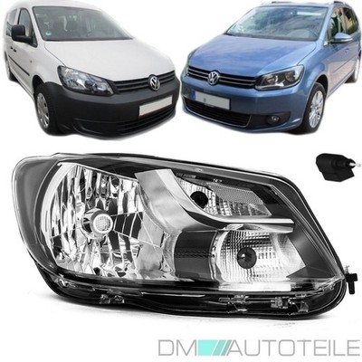 Scheinwerfer Rechts Schwarz H4 passt für VW Touran GP2 Facelift 1T3 Caddy 10-13