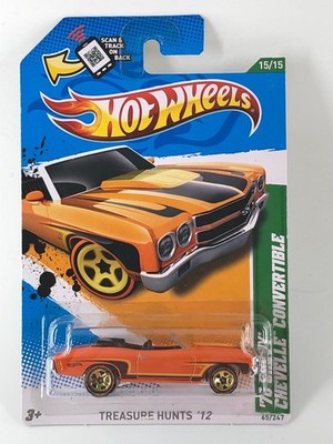 Hot Wheels '70 Chevy Chevelle Convertible Orange 2012 Treasure Hunt 15/15 65/247