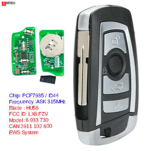 EWS Modified Remote Key Fob 315MHz ID44 for BMW E38 E39 E46 M5 X3 X5 Z3 Z4 HU58
