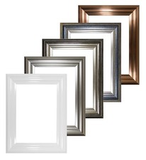 Bucharest Range Wide Frame Picture Frame Photo Frame Decor Colours White Silver