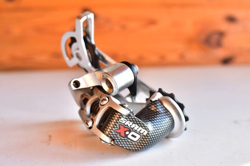 SRAM X-0 Carbon 9-fach Schaltwerk langer Käfig silber ESP technology 3x9 MTB top - Bild 2 von 9