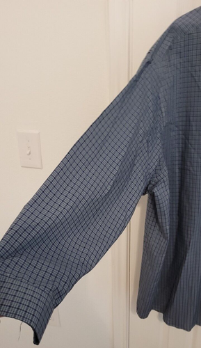 ROUNDTREE & YORKE TRAVEL SMART BLUE BUTTON-UP LONG SLEEVED SHIRT SIZE 4XT - Picture 4 of 6
