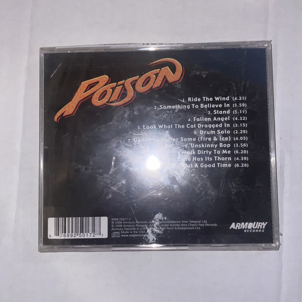 CD POISON - SEVEN DAYS LIVE / ARMOURY RECORDS 2008 SS / MELODIC