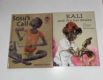 Lot of 2 Kane Miller HC Folk Tales Books Sosu's Call Kali & the Rat Snake