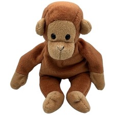 Ty Beanie Baby Bongo The Monkey Original 1995 PVC Pellets Beige Tail