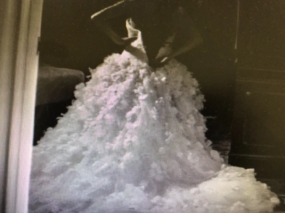 IMPRESIONANTE EXTRAORDINARIO VESTIDO DE NOVIA JIM HJELM MARFIL CLARO, talla 2 Foto 2 de 4