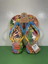 Havaianas Men’s Size 13 US Disney Flip Flops Pop Art Goofy Beach Sandals