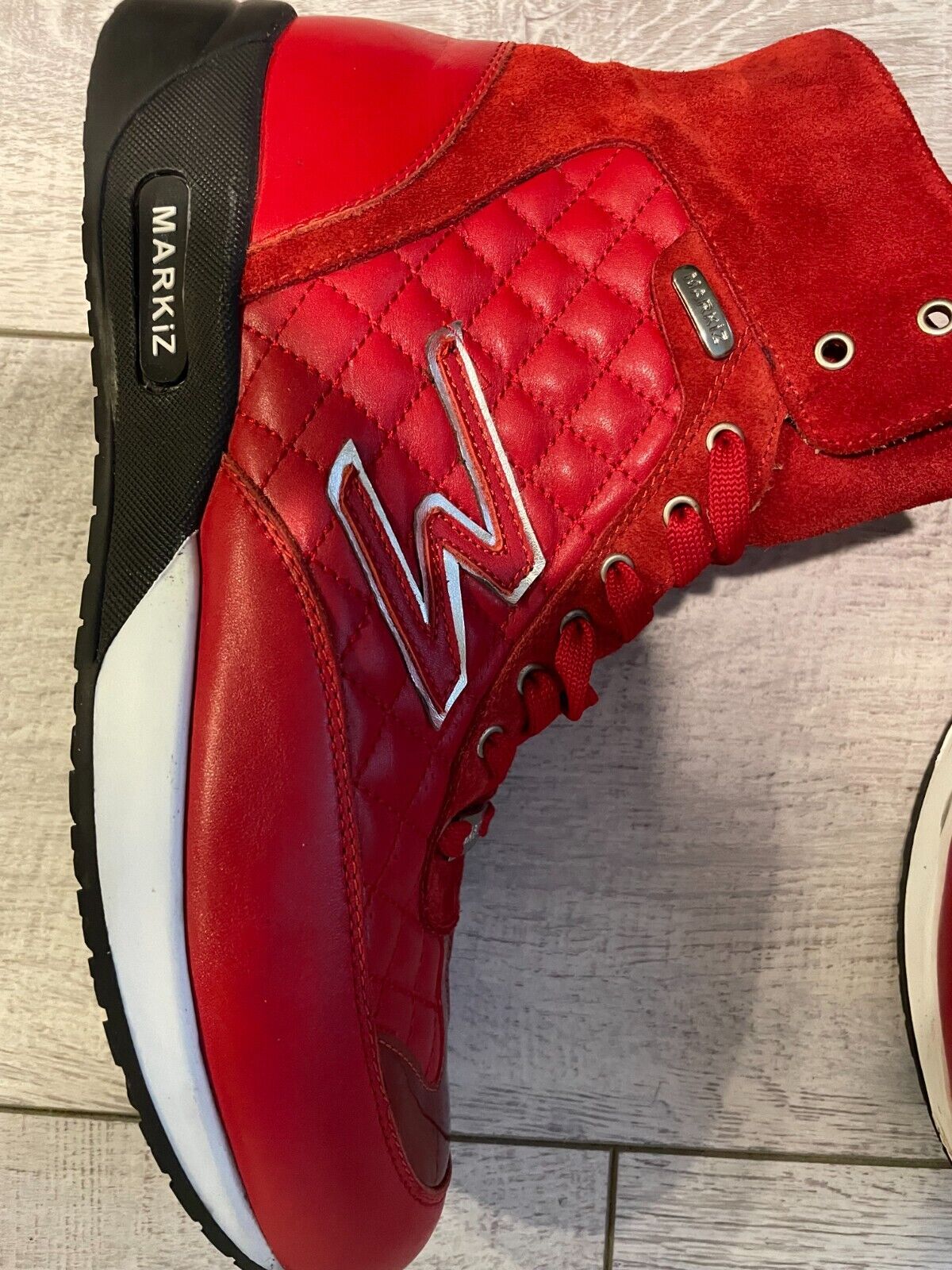 MarkiZ Italian Leather Men Shoe/Sneaker Red Size … - image 3