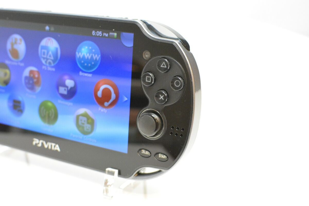 SONY PS Vita PCH-1000 / 1100 Black Model OLED Wi-Fi w/ Charger Excellent