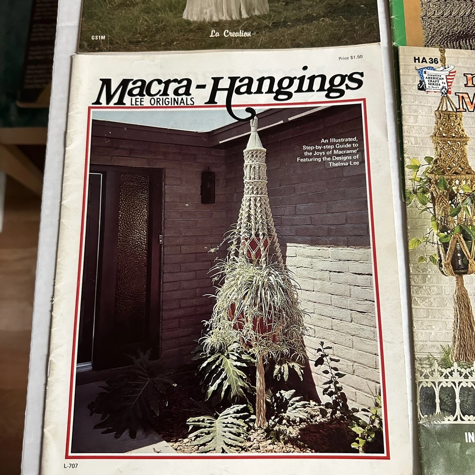 Libretti riviste modelli tessitura macramè vintage anni 70 lotto di 10 made in USA - Immagine 4 di 4