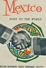 Folleto folleto del Departamento de Turismo del Gobierno Mundial de México de la década de 1950 fotos