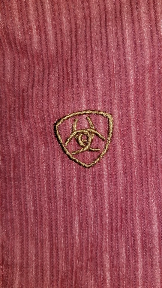 Jaqueta Ariat Feminina Pequena Veludo Vermelho Acabamento de Pele Sintética Acolchoada Forrada Jaqueta Ocidental - Imagem 3 de 4