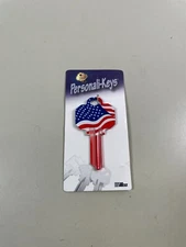 USA American Flag SC1 Key Blank for Schlage ilco Flag Key Blank