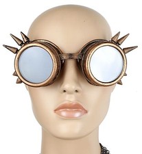 Goggles Antique Copper cyber punk biker gothic cosplay aviator Burning Man