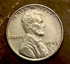 1943 No Mint Mark Uncirculated Steel Wheat Penny Errors