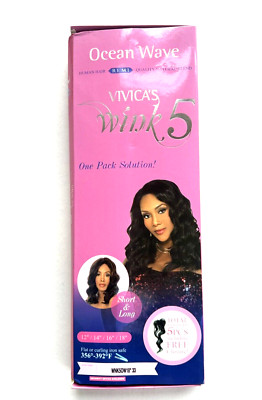 4 pc hair bundles + 1 closure - Vivica Fox (Wink 5) Ocean Wave