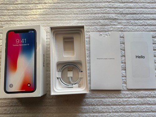 iPhone X BOX and CHARGING CABLE for iPhone X Space Gray 64GB
