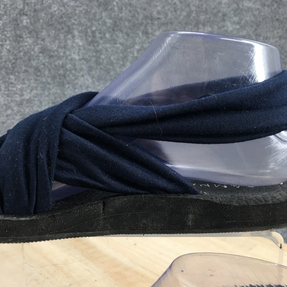 Sandalias Rampage para mujer 6 M Rio informales chanclas de tela azul planas Foto 4 de 4