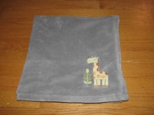 Circo Giraffe Baby Blanket Gray Yellow Green Leaves Orange Spots Security Lovey