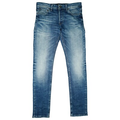 JACK & JONES Glenn Herren Jeans Hose stretch Slim Fit Skinny 48 M W32 L34 blau