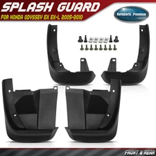 4Pcs Front & Rear Splash Guards Mud Flaps for Honda Odyssey EX EX-L 2005-2010