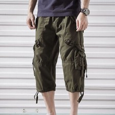 Mens casual solid color pants mens jogging ca...