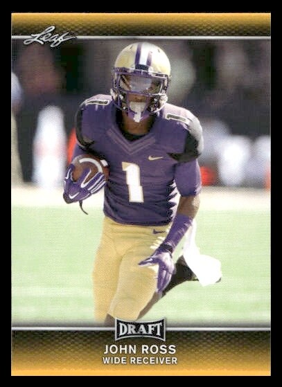 2017 Leaf Draft #39 John Ross GOLD Rookie Washington Huskies