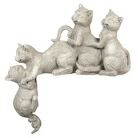Clayre & Eef Figur Katzen Grau 47Cm X 13 Cm X 51 Cm Polyresin