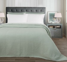 *AUTUMN SALE* KING SIZE COTTON JACQUARD BEDSPREAD FEATURED IN *ELLE DECORATION