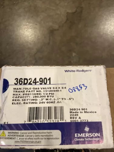 White Rodgers 36D24-901 Gas Valve