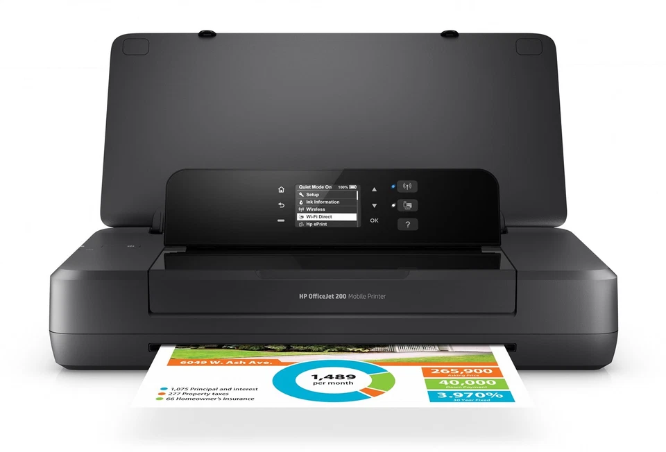 889894402004 HP Officejet 200 Mobile Printer, Print, Front-facing USB printing H - Image 4 of 4
