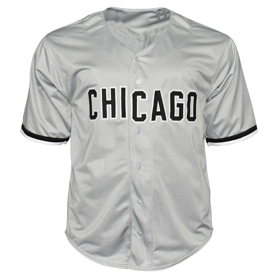 Camiseta de béisbol gris firmada por Carl Everett de Chicago (Beckett) Foto 3 de 3