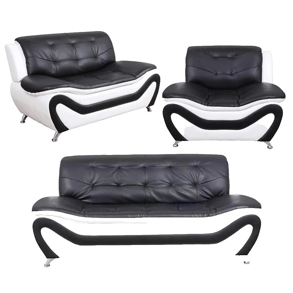 White Faux Leather Living Room Sofas, Armchairs & Couches